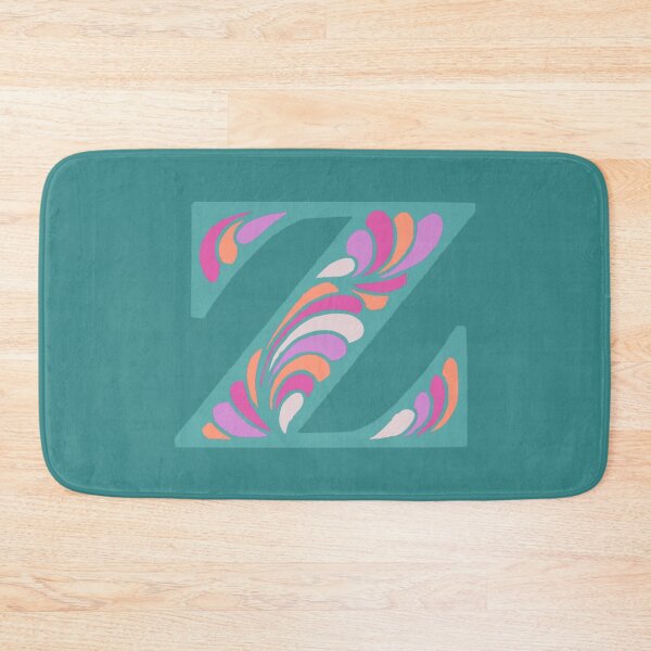 Item preview, Letter Z Fancy Monogram Hippie Initial Teal designed and sold by everything4eva.