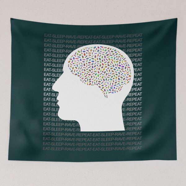 Item preview, Eat Sleep Rave Repeat Pill Head   designed and sold by Fredland.