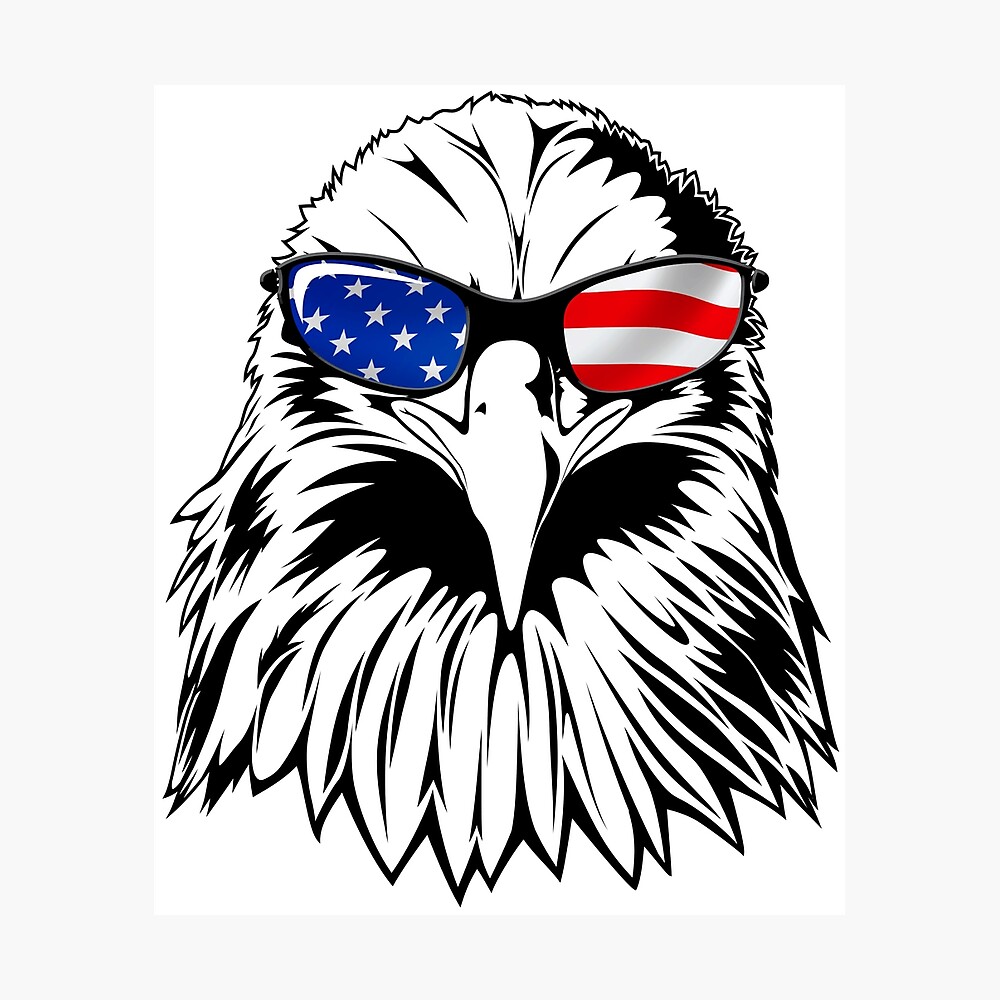 4th de juillet American Bald Eagle Eye drapeau all over Bambin T Shirt 