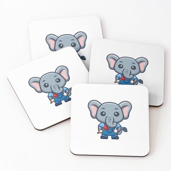 Item preview, Elephant Plumber Cute Cartoon designed and sold by GumregaStudio.