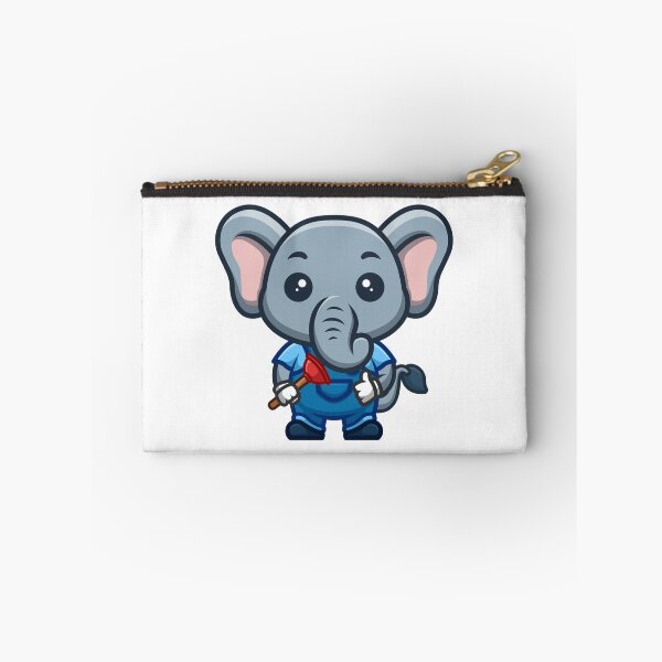 Item preview, Elephant Plumber Cute Cartoon designed and sold by GumregaStudio.