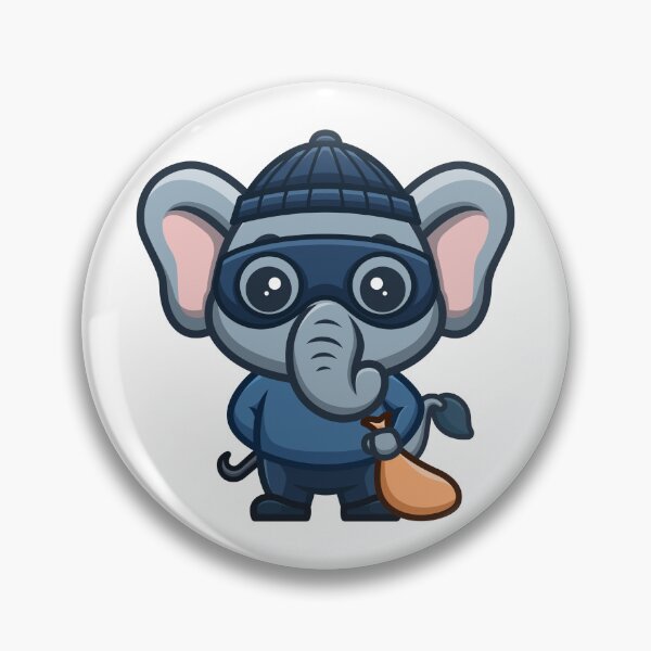 Item preview, Elephant Thief Cute Cartoon designed and sold by GumregaStudio.