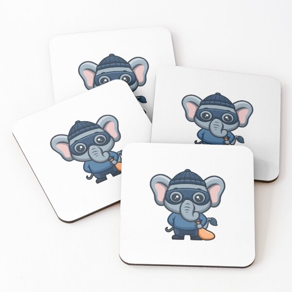 Item preview, Elephant Thief Cute Cartoon designed and sold by GumregaStudio.