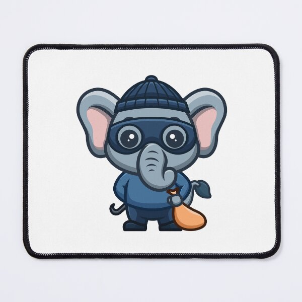 Item preview, Elephant Thief Cute Cartoon designed and sold by GumregaStudio.