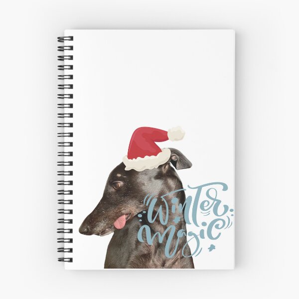 Item preview, Blue Winter Magic Christmas Greyhound tongue out designed and sold by always-summer.