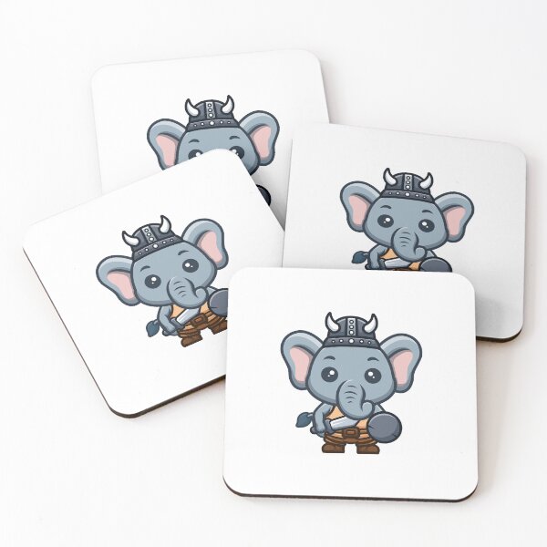 Item preview, Elephant Viking Cute Cartoon designed and sold by GumregaStudio.