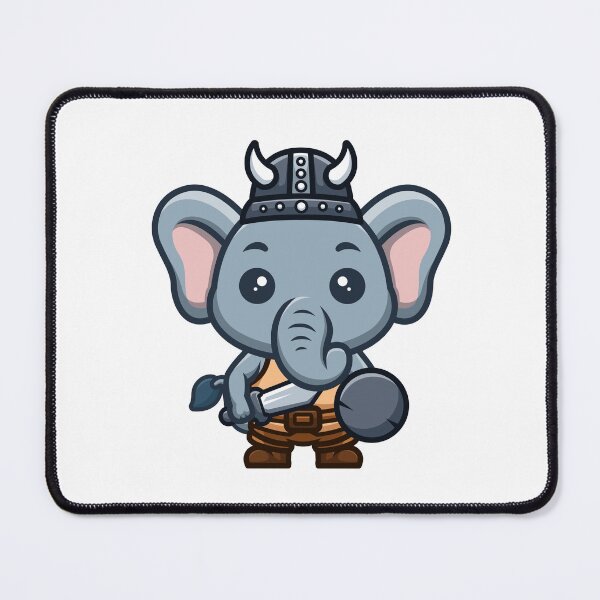 Item preview, Elephant Viking Cute Cartoon designed and sold by GumregaStudio.