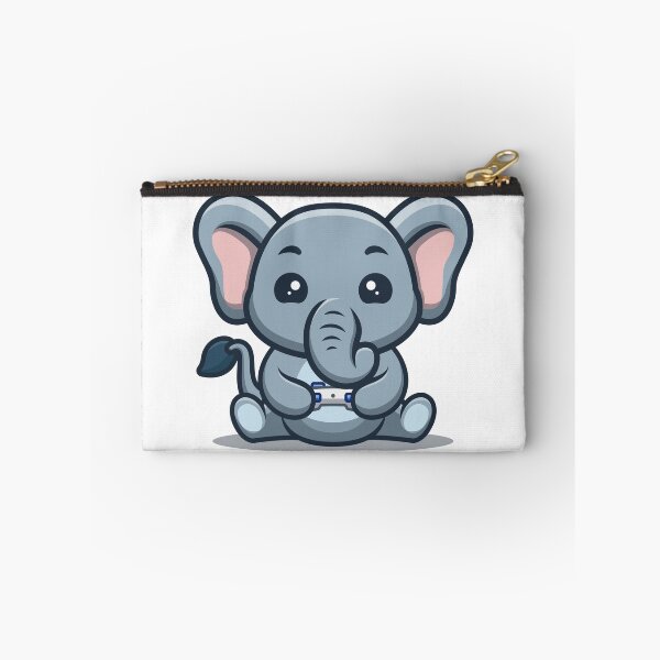 Item preview, Elephant Sitting Gaming Cute Cartoon designed and sold by GumregaStudio.