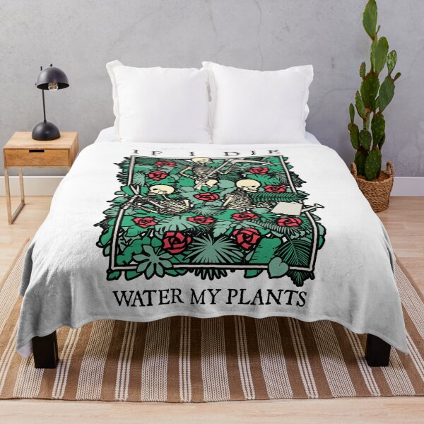 Item preview, If I Die Water My Plants Skull Flower Skeleton Gardener Goth designed and sold by GrandeDuc.