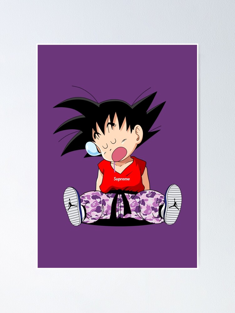 Supreme shop goku poster