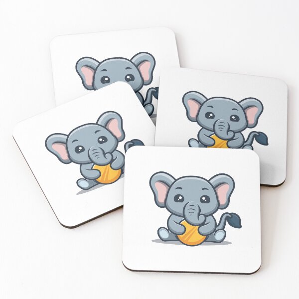 Item preview, Elephant Sitting Gold Coin Cute Cartoon designed and sold by GumregaStudio.