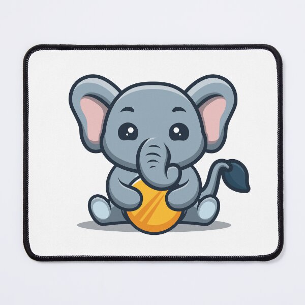 Item preview, Elephant Sitting Gold Coin Cute Cartoon designed and sold by GumregaStudio.