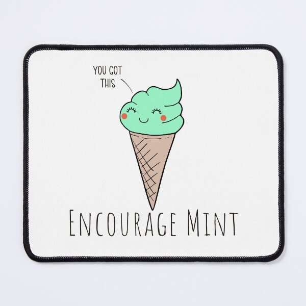 Item preview, Encourage Mint Pun designed and sold by KGoPrintables.