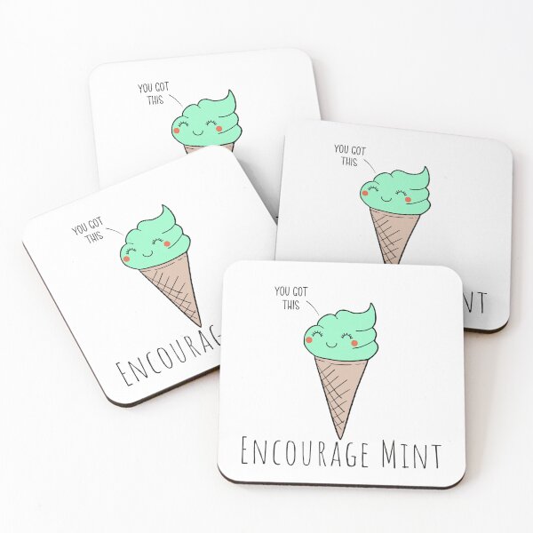 Item preview, Encourage Mint Pun designed and sold by KGoPrintables.
