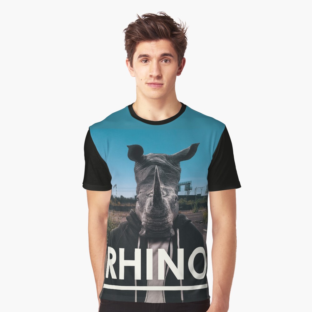 Rhino Album Art Cool Tees Graphic T-Shirt