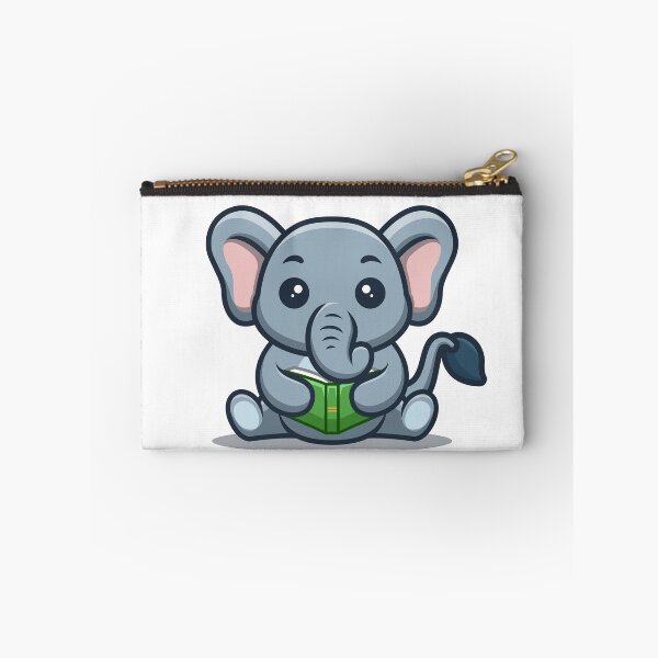Item preview, Elephant Sitting Reading Book Cute Cartoon designed and sold by GumregaStudio.
