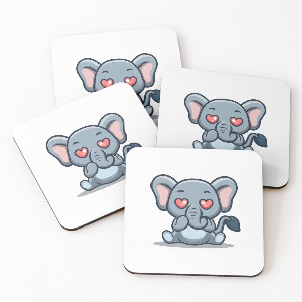 Item preview, Elephant Sitting Shocked Cute Cartoon designed and sold by GumregaStudio.