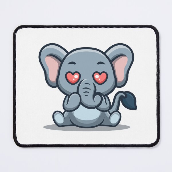 Item preview, Elephant Sitting Shocked Cute Cartoon designed and sold by GumregaStudio.