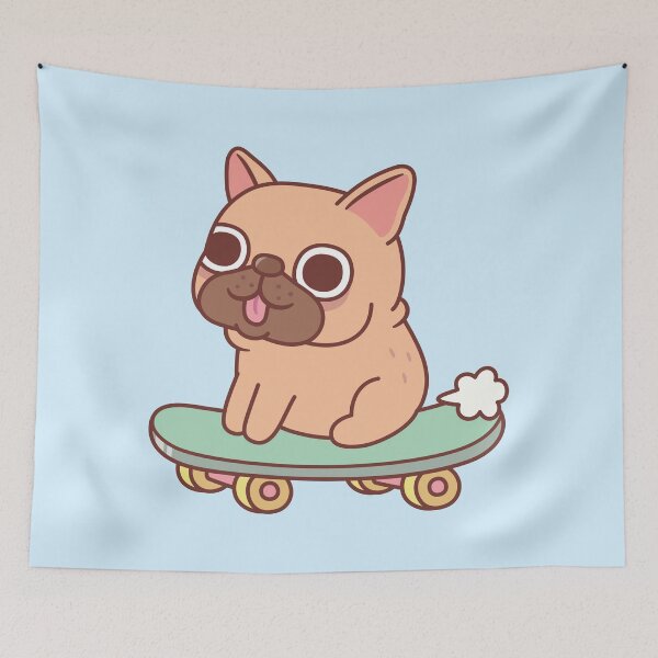 Item preview, Cute French Bulldog Farting On Skateboard Funny designed and sold by rustydoodle.