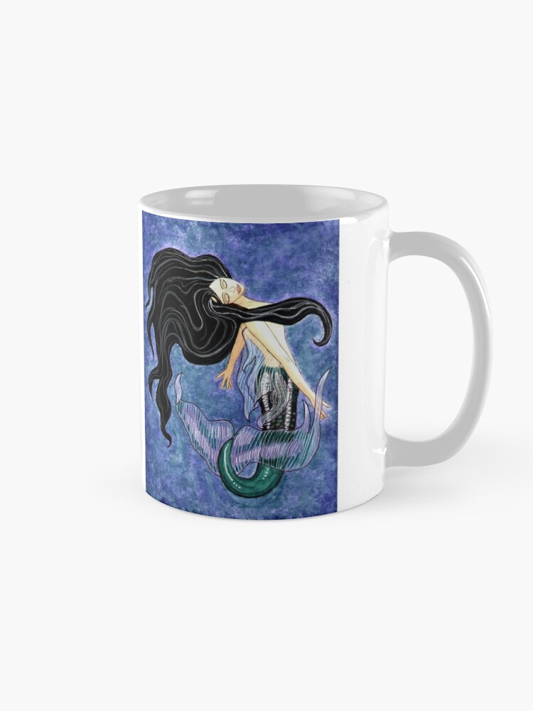 Thumbnail 5 of 6, Coffee Mug, Mermaiden - Mermaid Fantasy Art designed and sold by Carol Ochs.