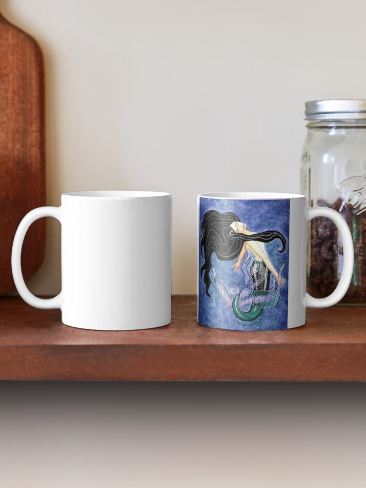 Thumbnail 2 of 6, Coffee Mug, Mermaiden - Mermaid Fantasy Art designed and sold by Carol Ochs.