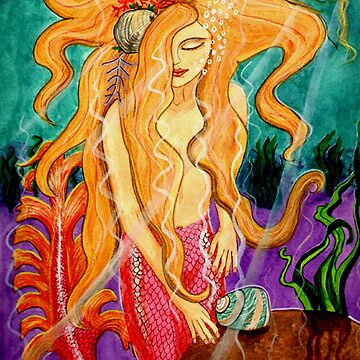 Artwork thumbnail, Sanibel Siren - Mermaid Fantasy Art by Carol Ochs