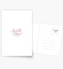 be still and know that I am God Postcards