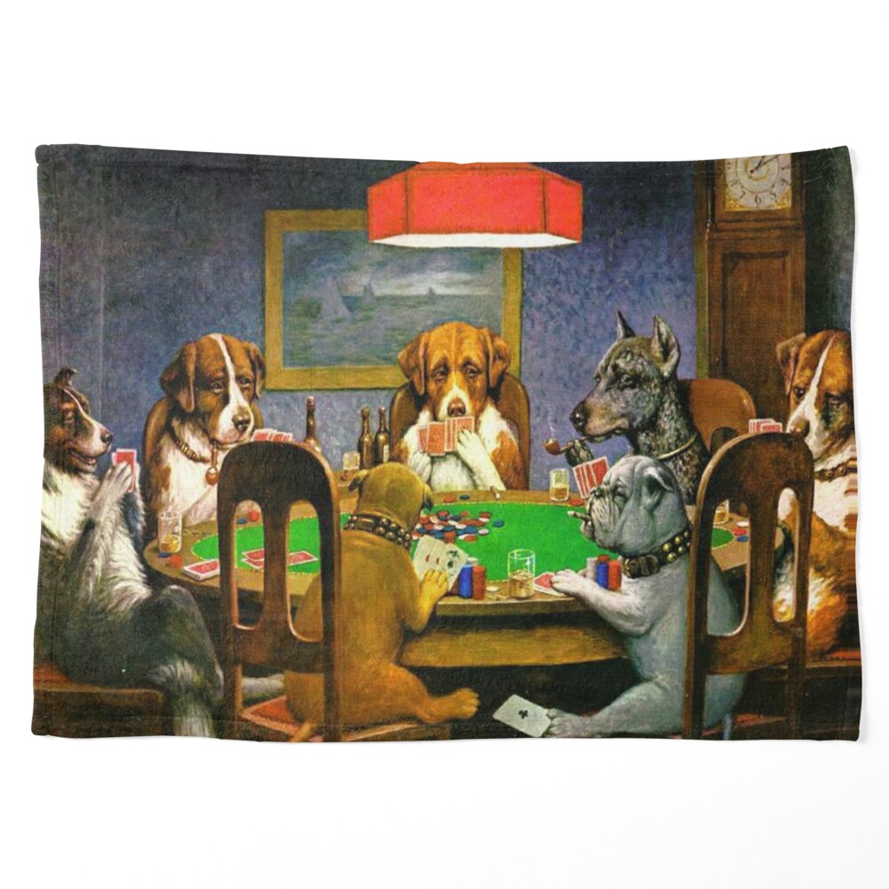 Dogs Playing Poker A Friend In Need by C.M. Coolidge 1903