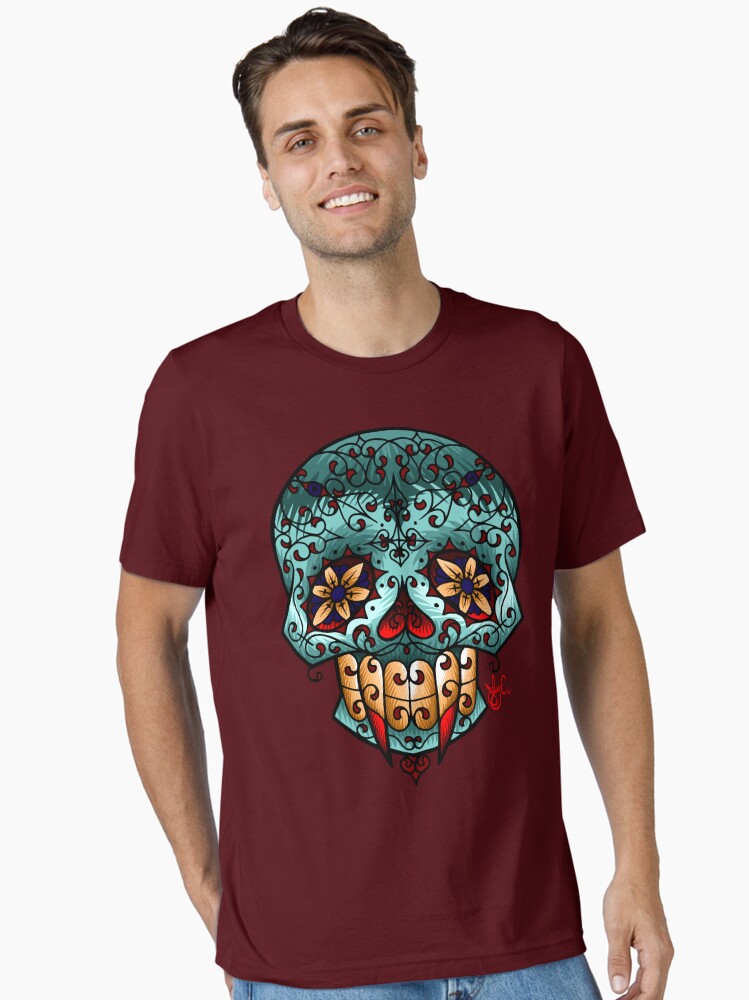 Thumbnail 1 of 7, Essential T-Shirt, Vampire Sugar Skull designed and sold by jabwai.