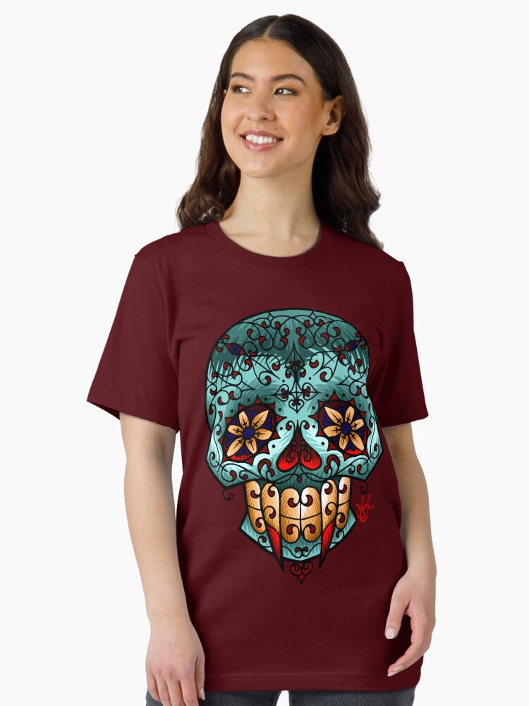 Thumbnail 2 of 7, Essential T-Shirt, Vampire Sugar Skull designed and sold by jabwai.