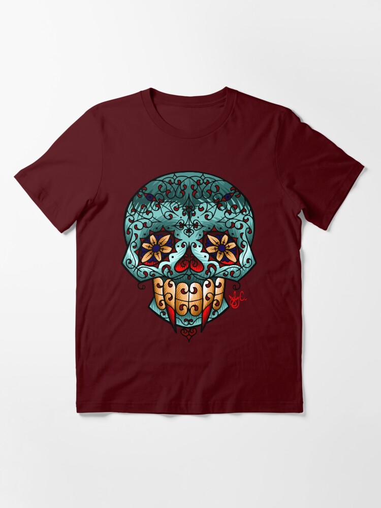 Thumbnail 3 of 7, Essential T-Shirt, Vampire Sugar Skull designed and sold by jabwai.