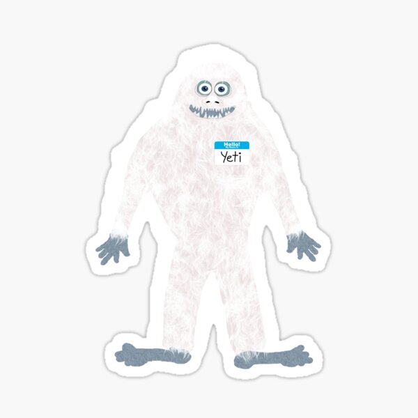 Artikel-Vorschau von Yeti mit Namensschild, designt und verkauft von Amy Hadden.