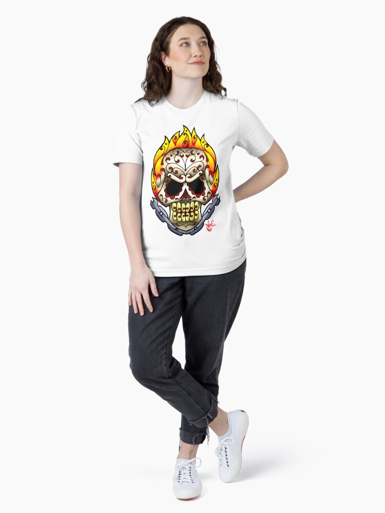 Thumbnail 4 of 7, Essential T-Shirt, Ghost Rider Sugarskull designed and sold by jabwai.