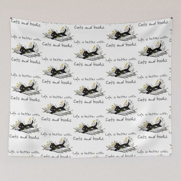 Item preview, Life Is Better With Cats And Books   designed and sold by MICKEYdesignss.
