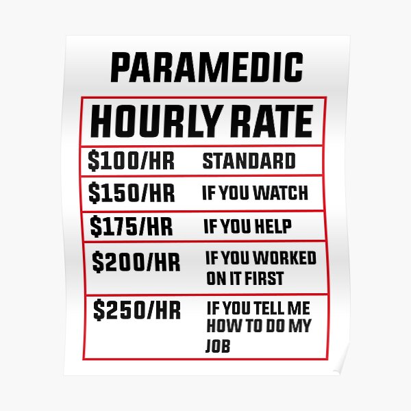 paramedic-hourly-rate-poster-for-sale-by-bakstar-redbubble