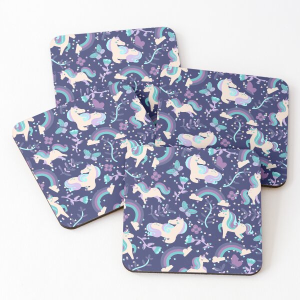 Item preview, Unicornia - Unicorns' Dreamland (dark turquoise) designed and sold by Dorina Larsdotter.