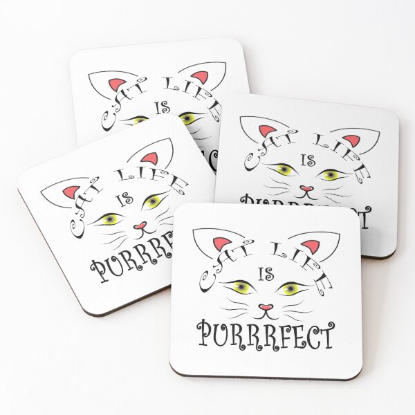 Item preview, Yellow Eyes Cat Life Is Perfect   designed and sold by MICKEYdesignss.