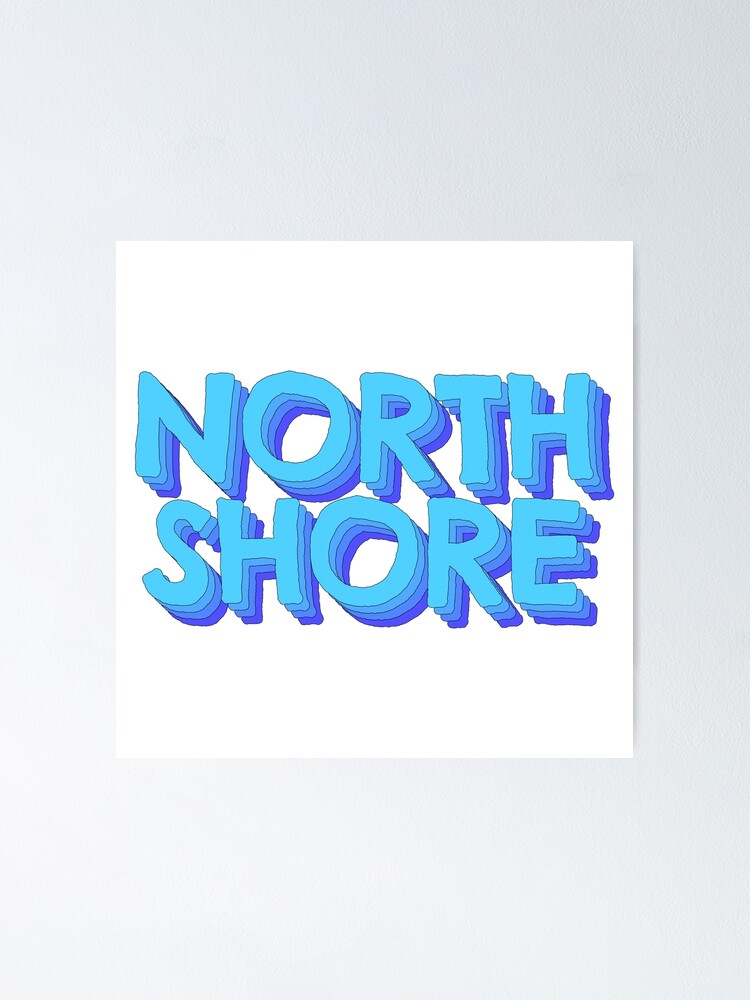 North Shore Ocean Sketch Poster For Sale By Irony Redbubble 