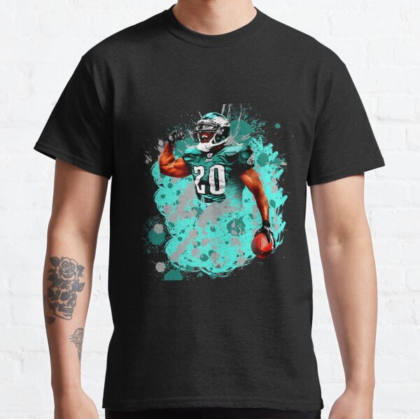 Robert Hunt Miami Dolphins Men's Aqua Name & Number Logo T-Shirt 