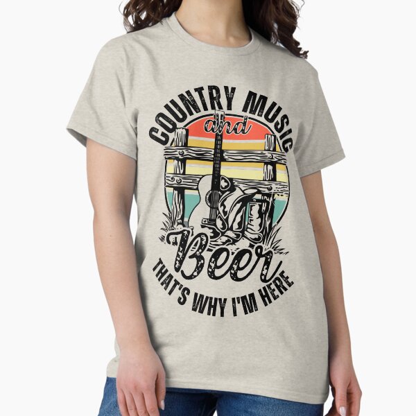 Item preview, Country Music And Beer That's Why I'm Here (Country Music And Western Style Gift) designed and sold by i-longmanshop.