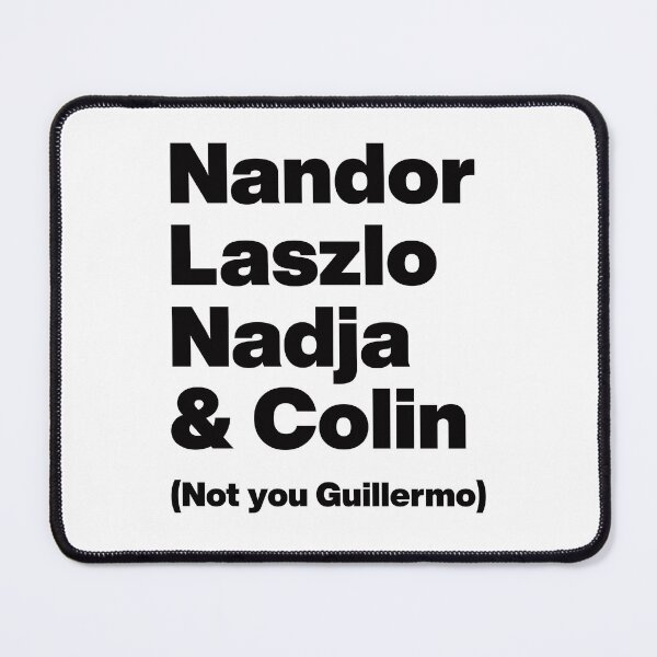Item preview, Nandor Laszlo Nadja et Colin (Pas vous Guillermo) - Ce que nous faisons dans l'ombre - Graphique en texte noir designed and sold by TypeHaus™.