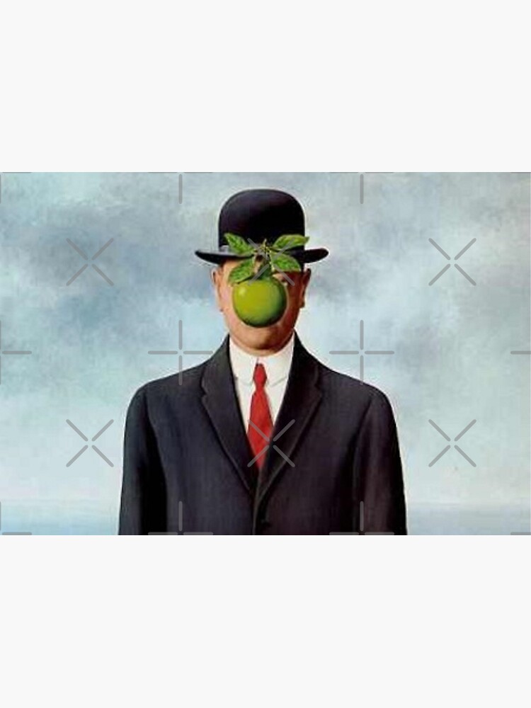 Magritte Son Bowler Hat Green Apple The Son Of Man, By Rene