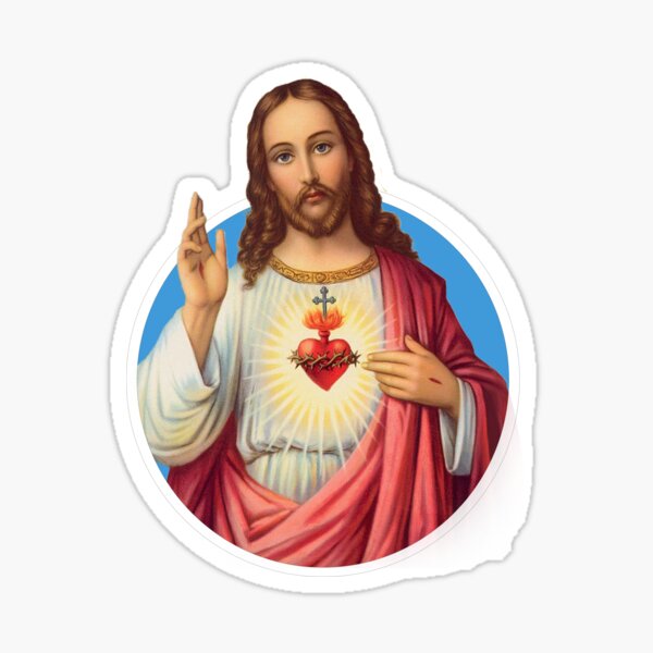 Best Pictures Of Jesus Christ Sticker For Sale By Designchristian Redbubble 
