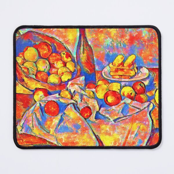 Artikelvorschau, The Basket of Apples by Paul Cezanne - colorful recreation entworfen und verkauft von NickoPrints.