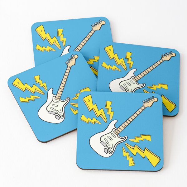 Item preview, Fender Stratocaster Electric Guitar Cartoon designed and sold by CupOfJoeInc.