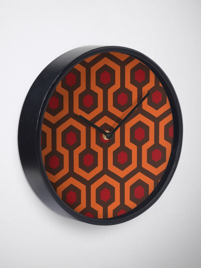 Alternate view of REDRUM Overlook Hotel Carpet The Shining Clock