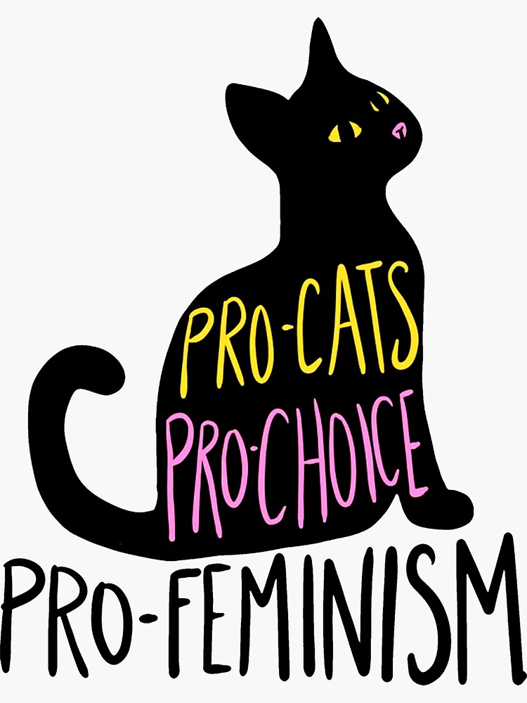 Pro Cats Pro Choice Pro Feminism Sticker For Sale By Ly033 Redbubble