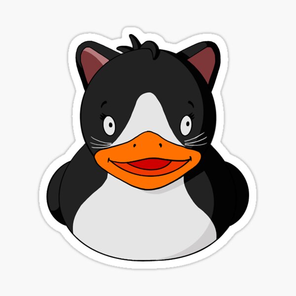 Item preview, Black and White Tuxedo Cat Rubber Duck  designed and sold by TracyPatt23175.
