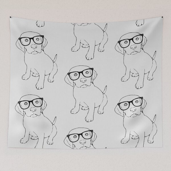 Item preview, Puppy with Glasses designed and sold by KGoPrintables.