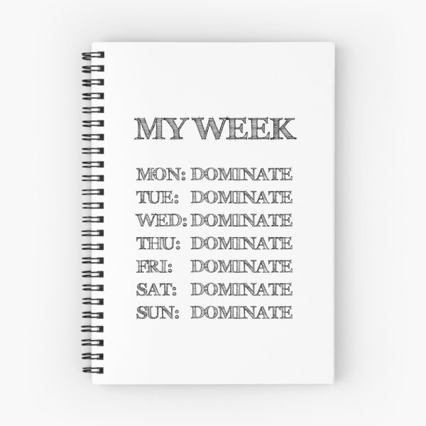 Item preview, My Week Schedule - Dominate Daily Motivation designed and sold by hiunlimit.
